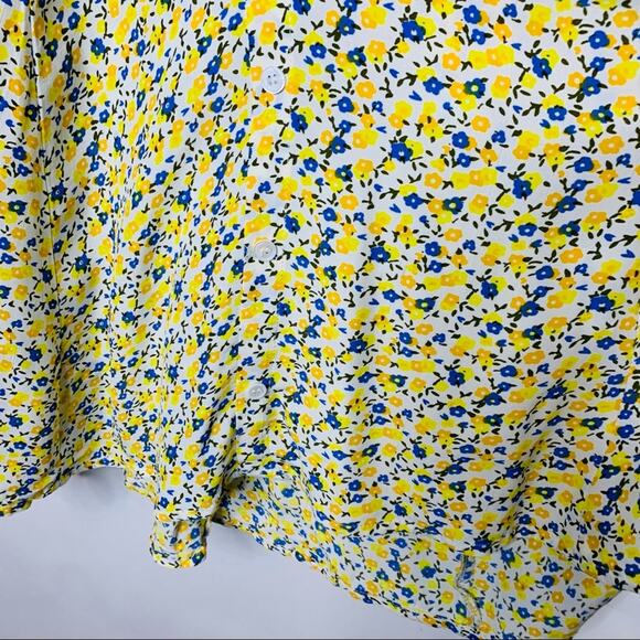 Faithfull The Brand Yellow Floral Mini Dress Medium - Picture 6 of 10